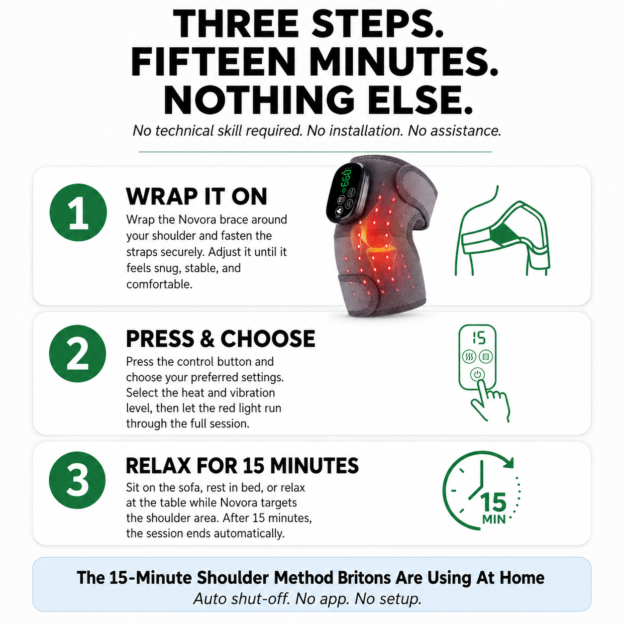 Novora Shoulder | Red Light Therapy Brace